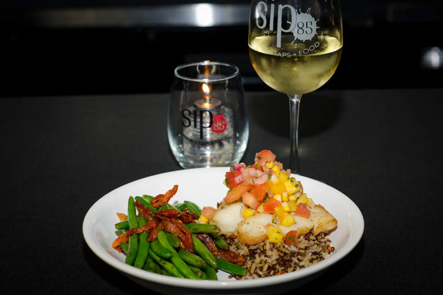 seafood dish from sip 85 in Tampa Florida